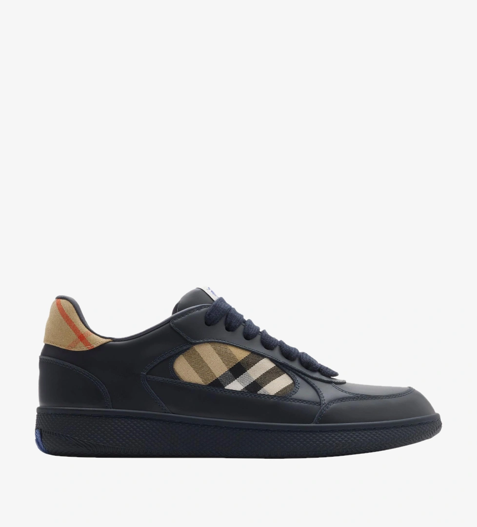 Burberry Lacivert Burberry Mix Leather