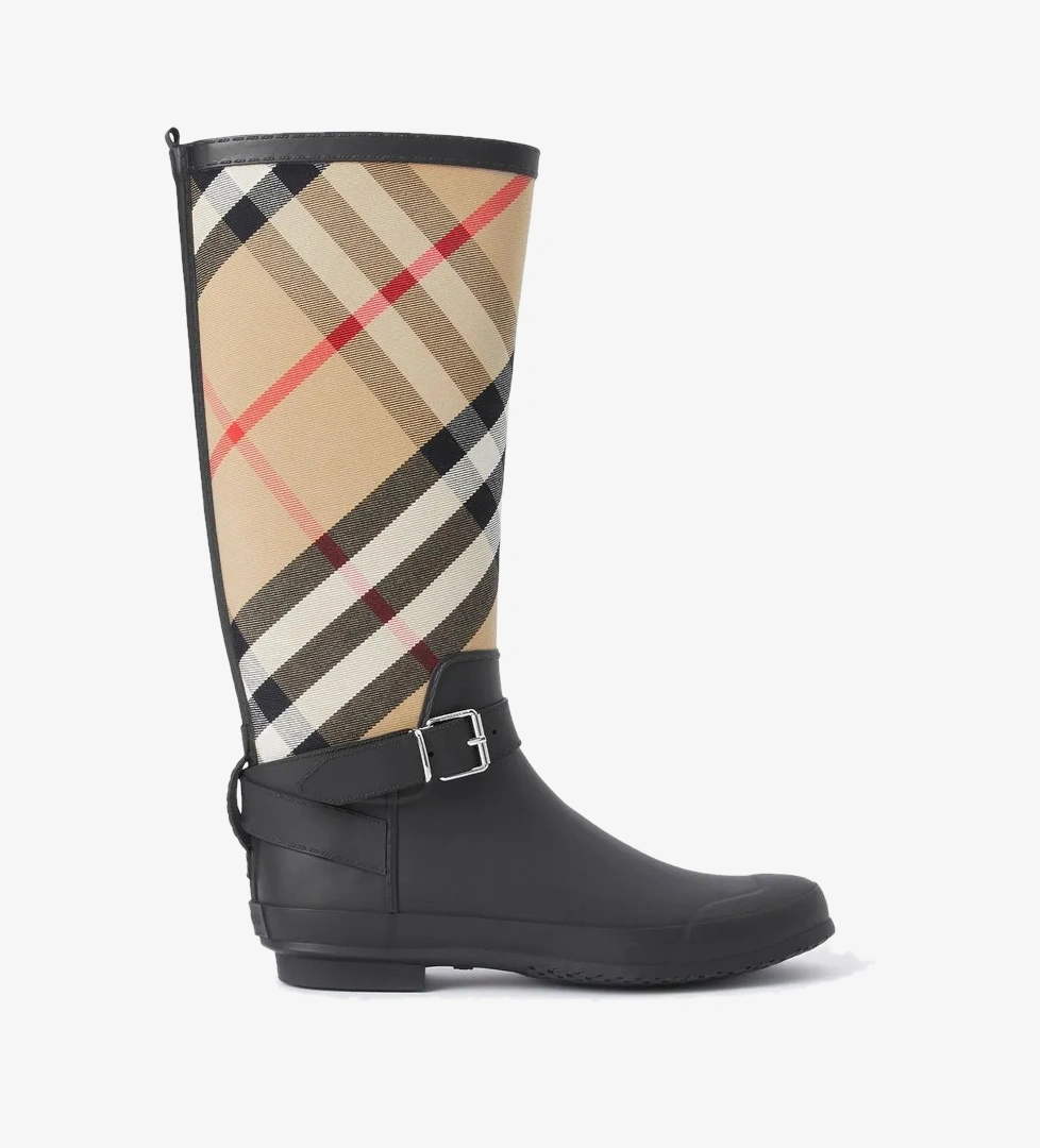 Burberry Simeon Strap Detail House And Rubber Kadın Bej Çizme