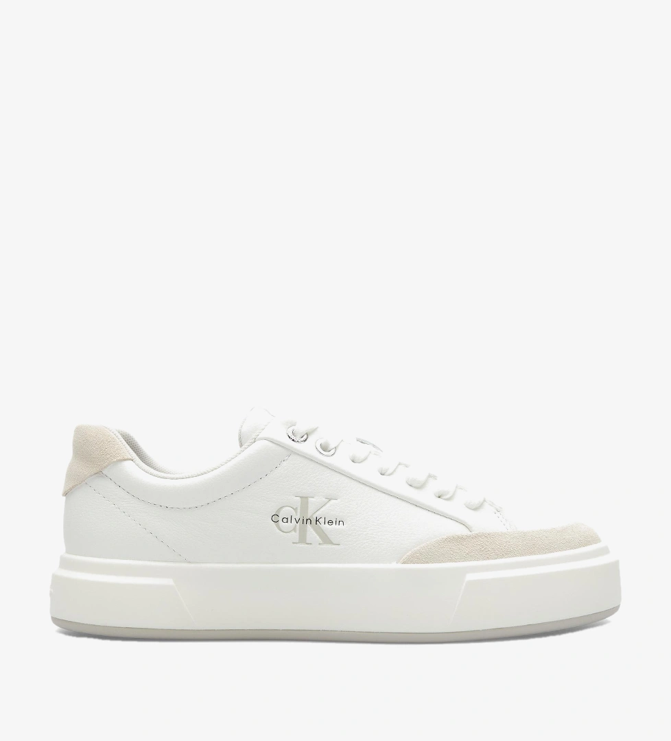 Calvin Klein Basket Cupsole Laceup Kadın Beyaz Sneaker