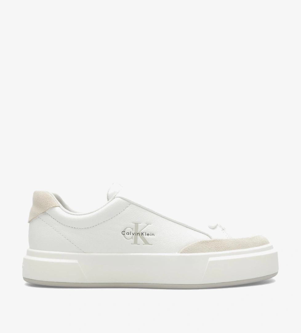 Calvin Klein Basket Cupsole Laceup Kadın Beyaz Sneaker