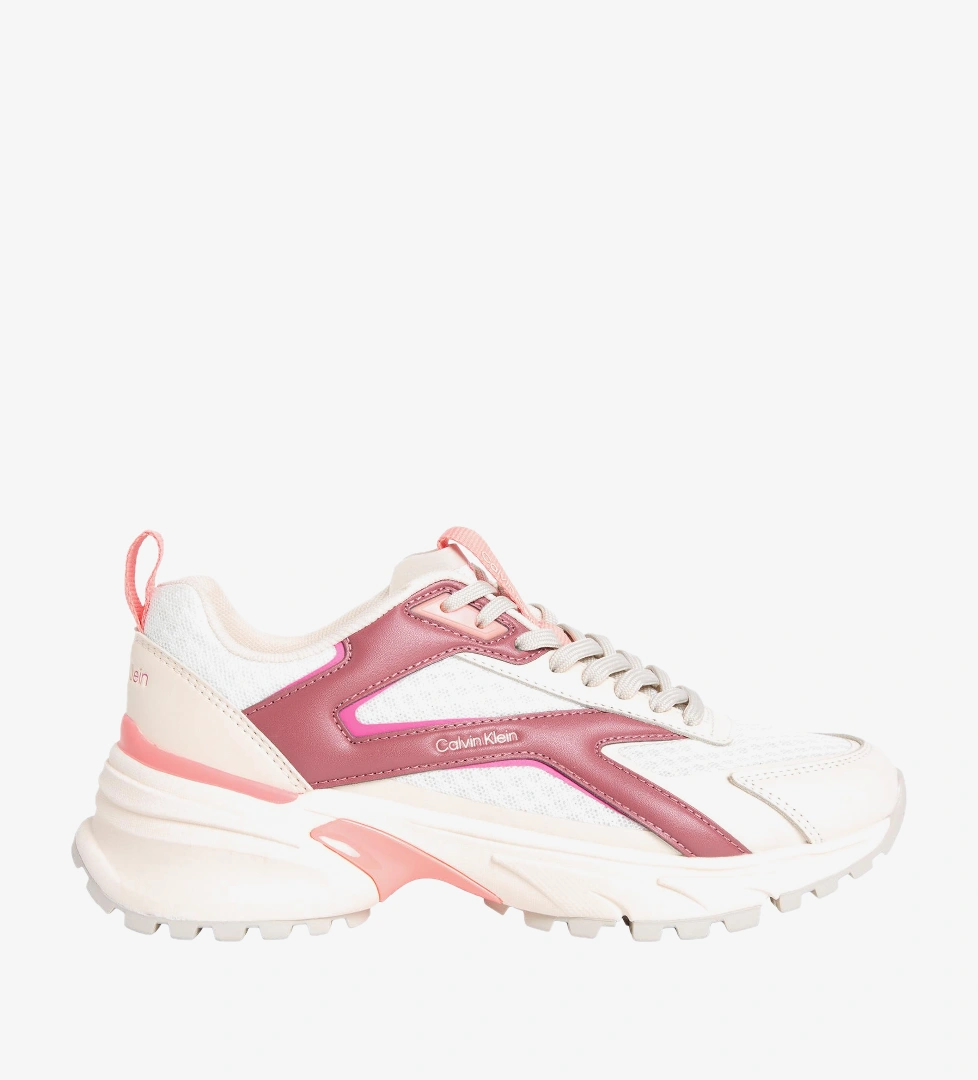 Calvin Klein Hike Run Stripe Mesh Kadın Bej Sneaker