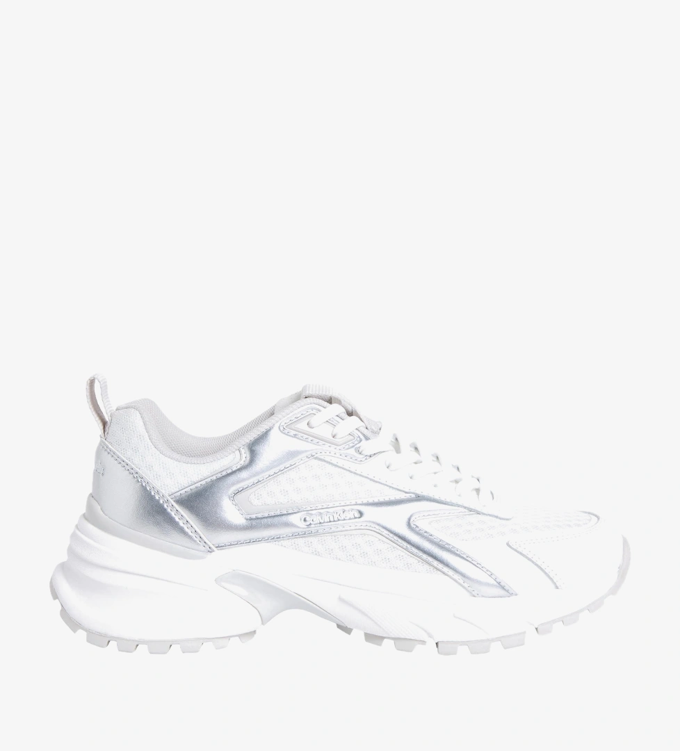 Calvin Klein Hike Run Stripe Mesh Kadın Beyaz Sneaker