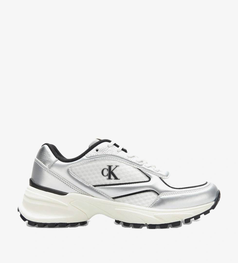 Calvin Klein Hike Runner Lace Up Mesh Kadın Gri Sneaker