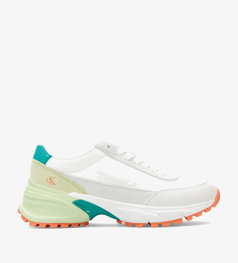 Calvin Klein Hike Runner Nylon Mix Kadın Beyaz Sneaker