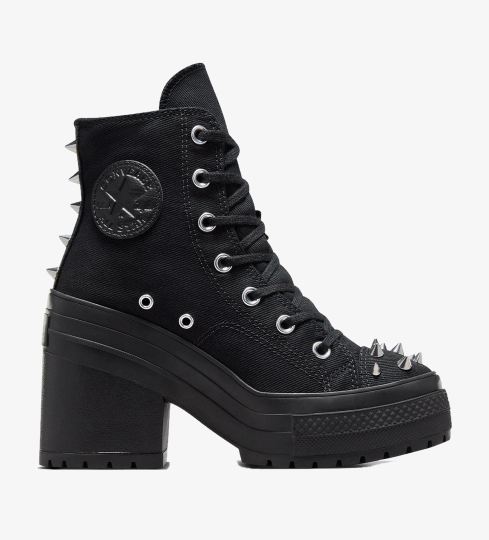Converse Converse Chuck 70 De Luxe Heel Studded Kadın Siyah Platform Sneaker FashFed'de! Siyah - 1. görsel
