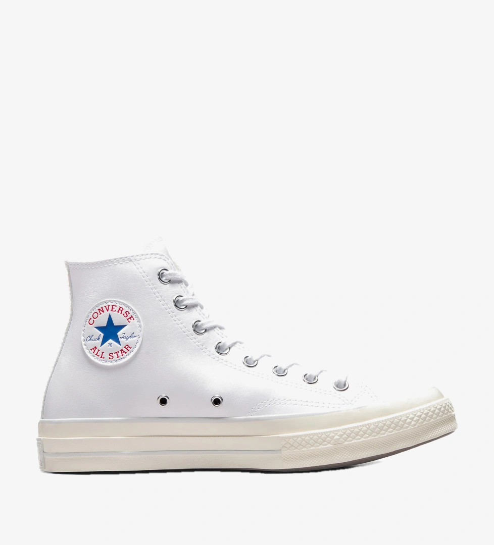 Converse Converse Chuck 70 Leather Unisex Beyaz Sneaker FashFed'de! Beyaz - 1. görsel