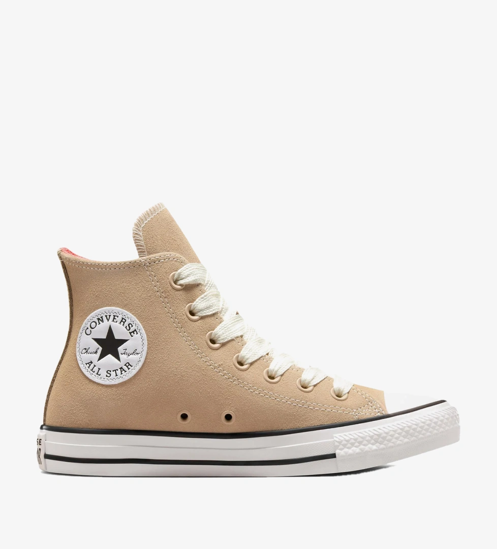 Converse Converse Chuck Taylor All Star Kadın Bej Süet Deri Sneaker FashFed'de! Bej - 1. görsel