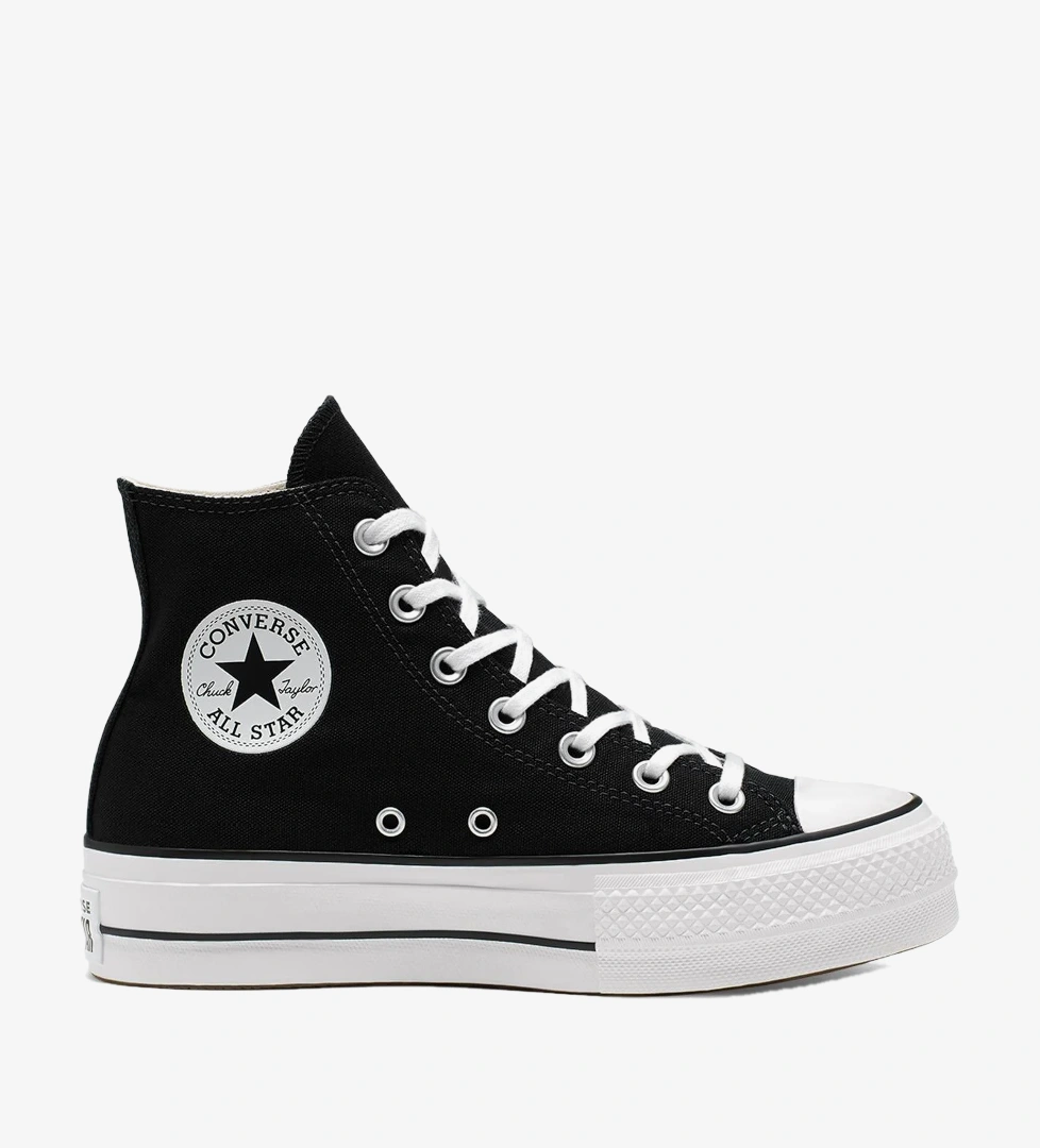 Converse Converse Chuck Taylor All Star Lift Unisex Siyah Platform Sneaker FashFed'de! Siyah - 1. görsel