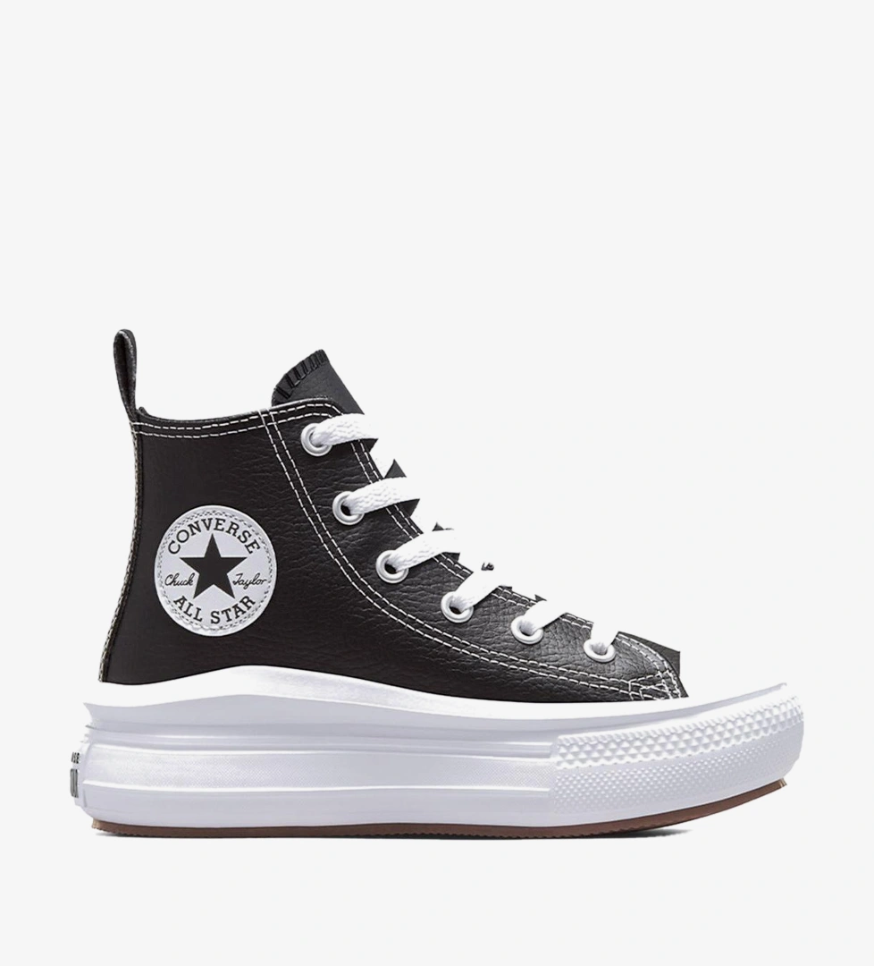 Converse Converse Chuck Taylor All Star Move Platform Çocuk Siyah Deri Sneaker FashFed'de! Siyah - 1. görsel