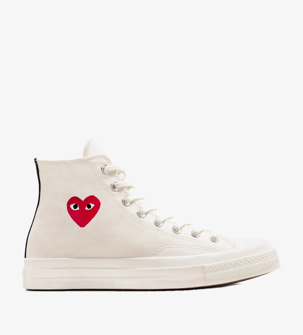 Converse Converse X Comme Des Garçons Chuck 70 Unisex Krem Bilekli Sneaker FashFed'de! Krem - 1. görsel