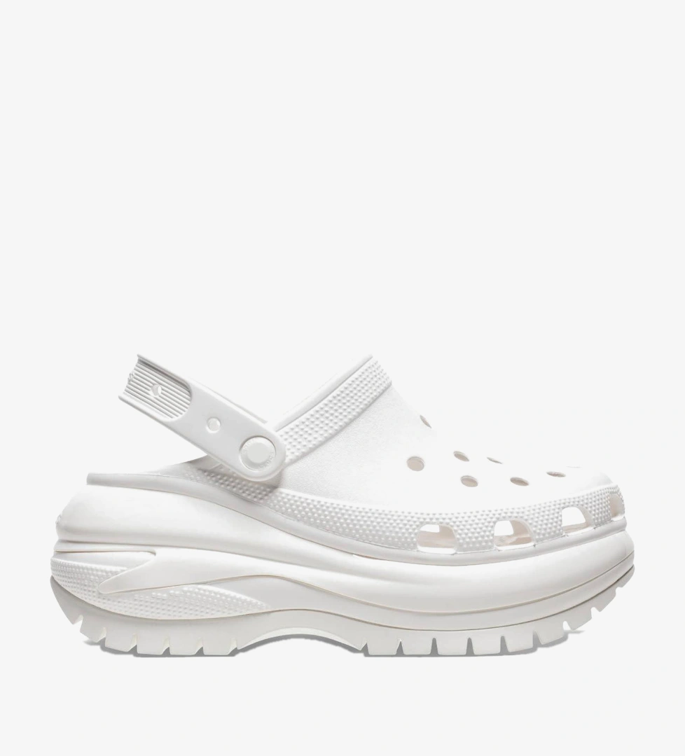 Crocs Classic Mega Crush  Kadın Beyaz Terlik