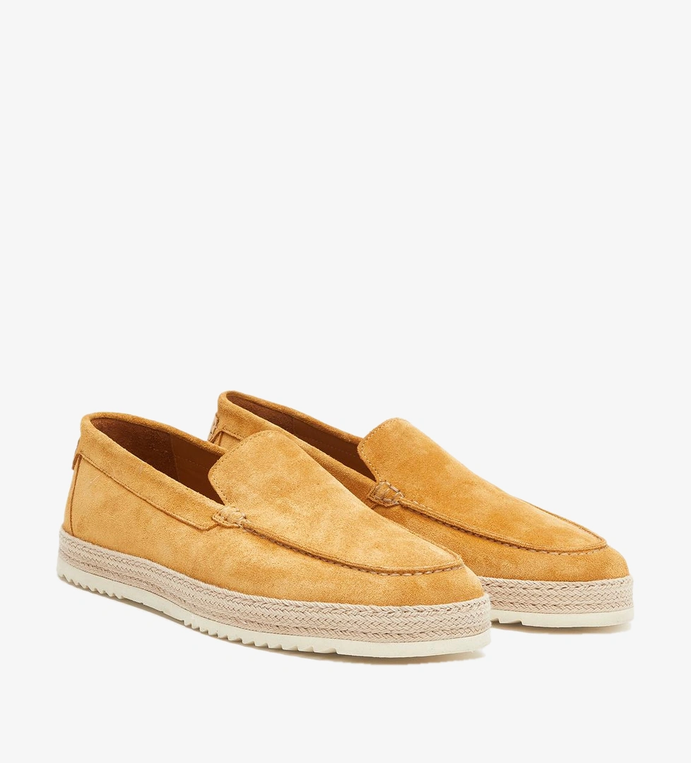 Divarese Erkek Hardal Saraç Detaylı Süet Loafer