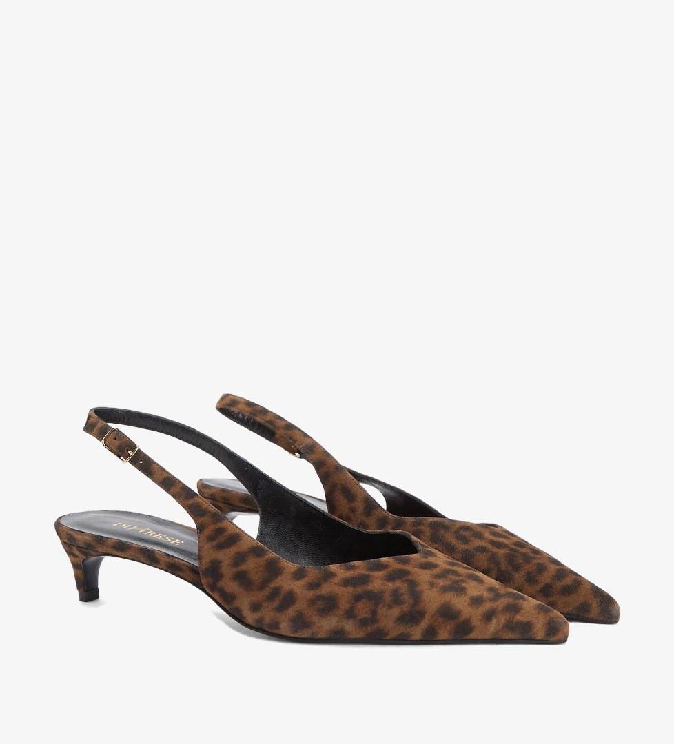 Divarese Kadın Leopar Desenli Deri Stiletto