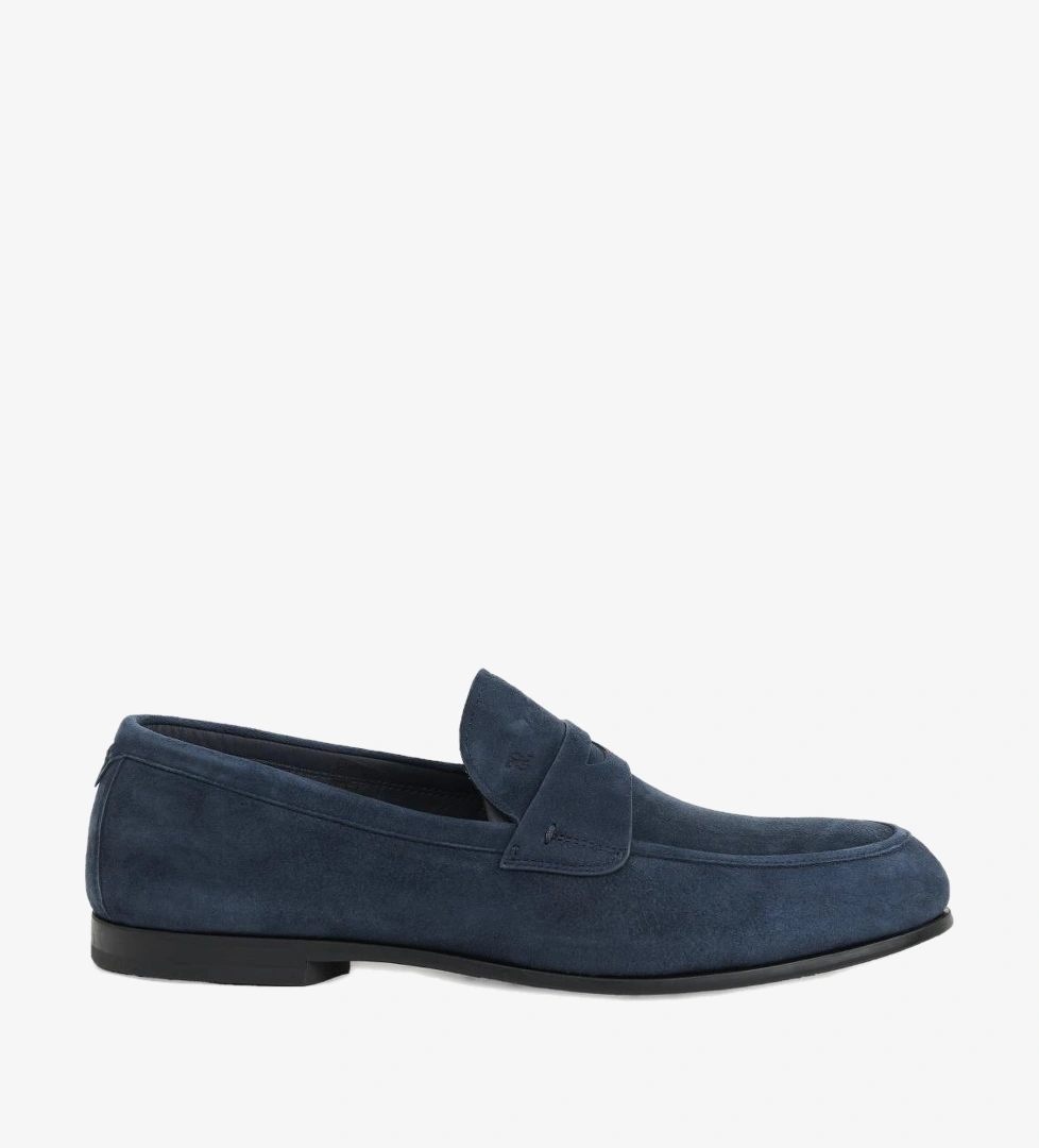 Erkek Lacivert Deri Loafer