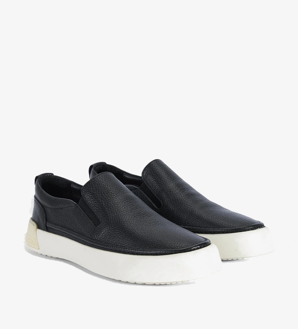 Erkek Siyah Slip-On Deri Loafer