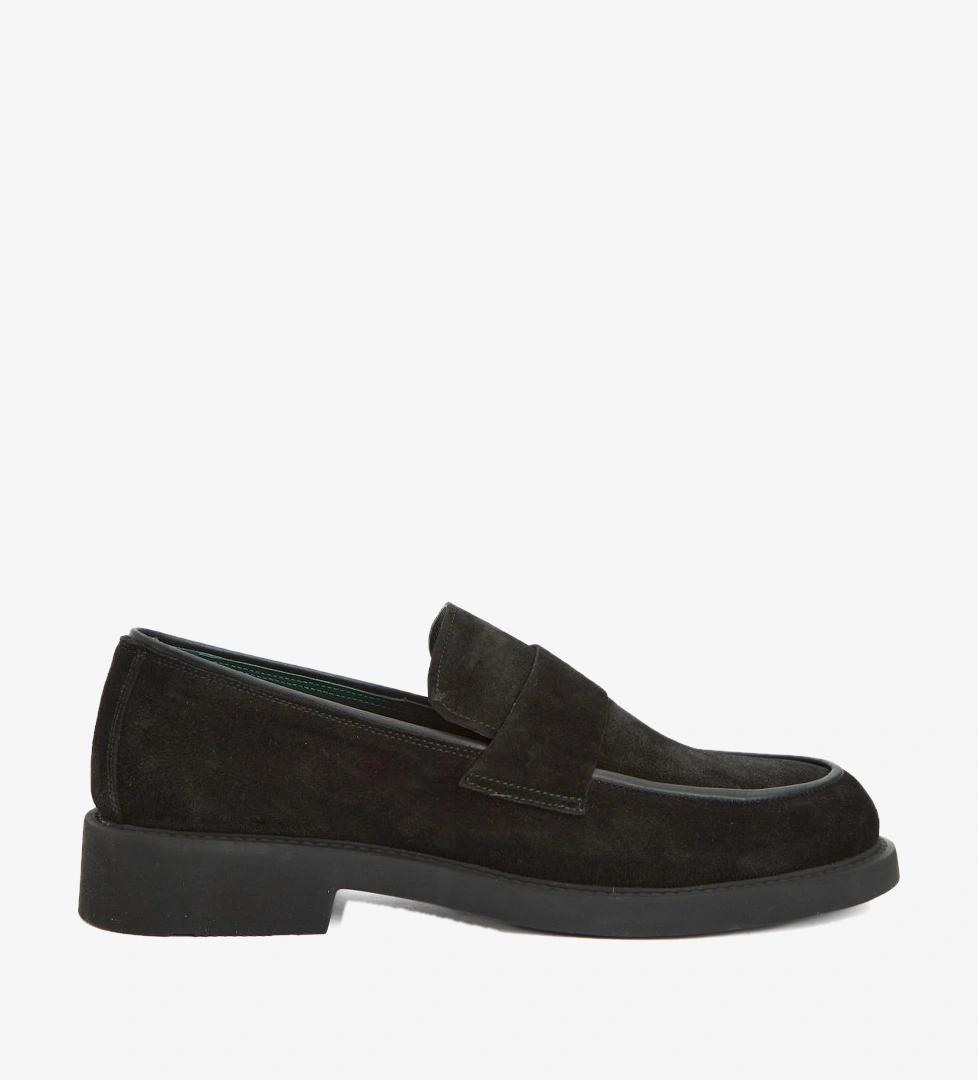 George Hogg Erkek Siyah Deri Loafer