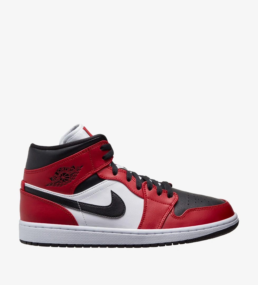 Jordan Air 1 Mid Erkek Kırmızı Spor Ayakkabı