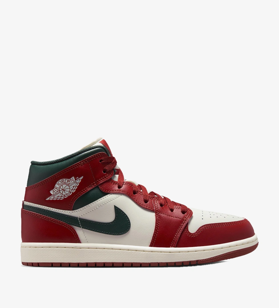 Jordan Air 1 Mid Erkek Kırmızı Spor Ayakkabı