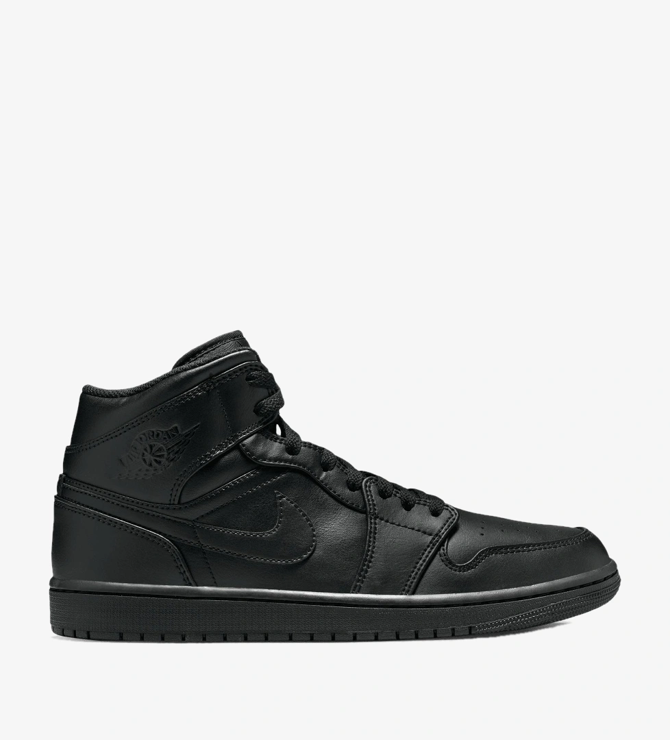 Jordan Air 1 Mid Erkek Siyah Spor Ayakkabı