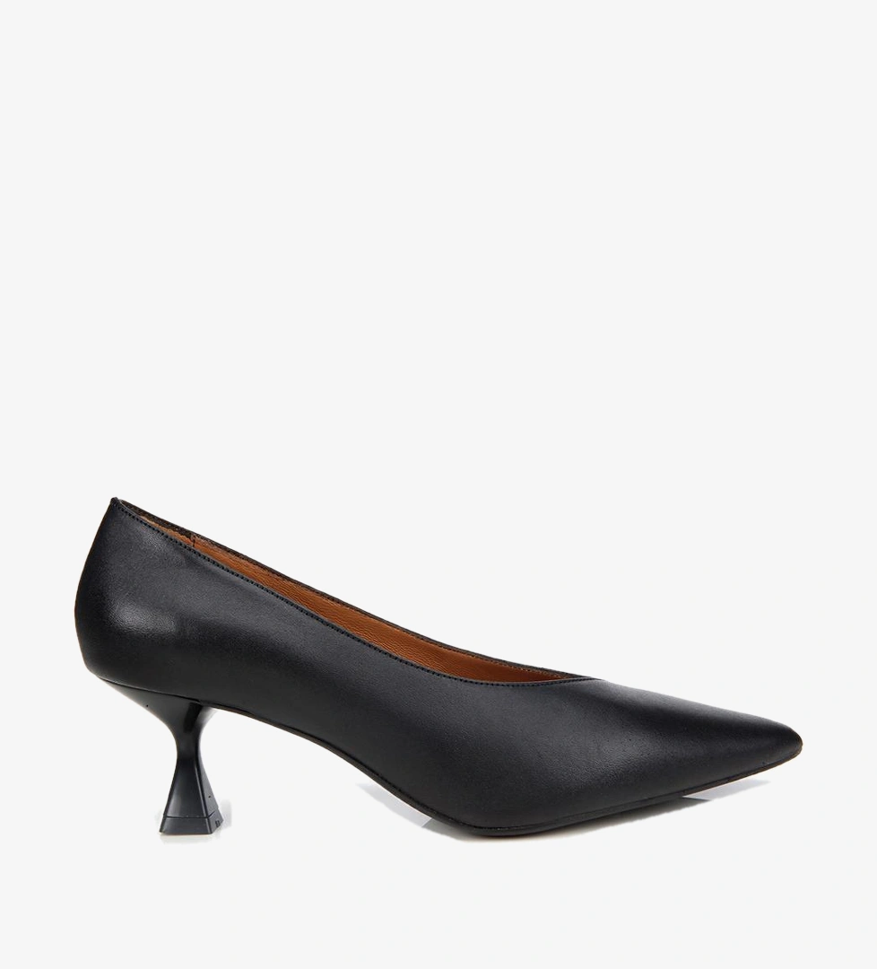 Kadın Deri Siyah İnce Topuklu Stiletto