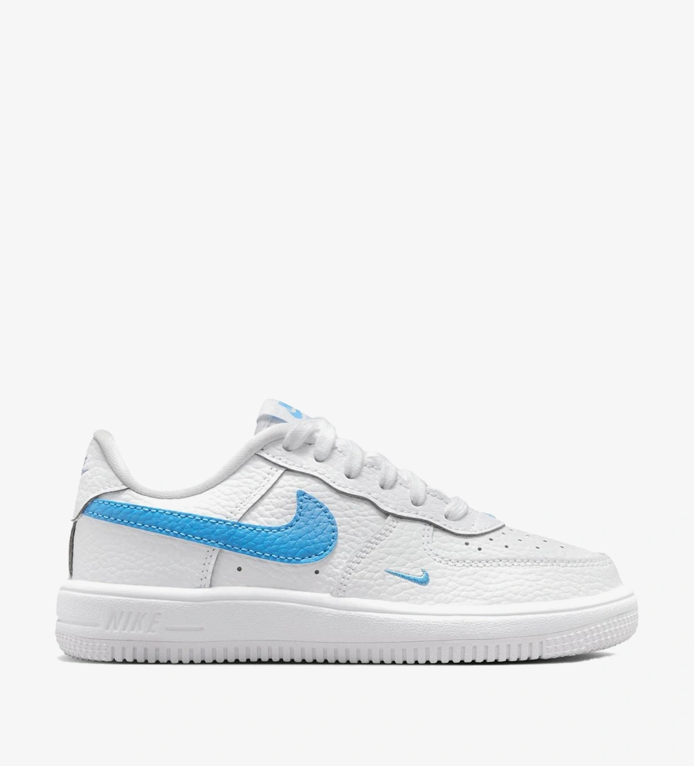 Nike Force 1 Low Lace Çocuk Beyaz/Mavi Spor Ayakkabı