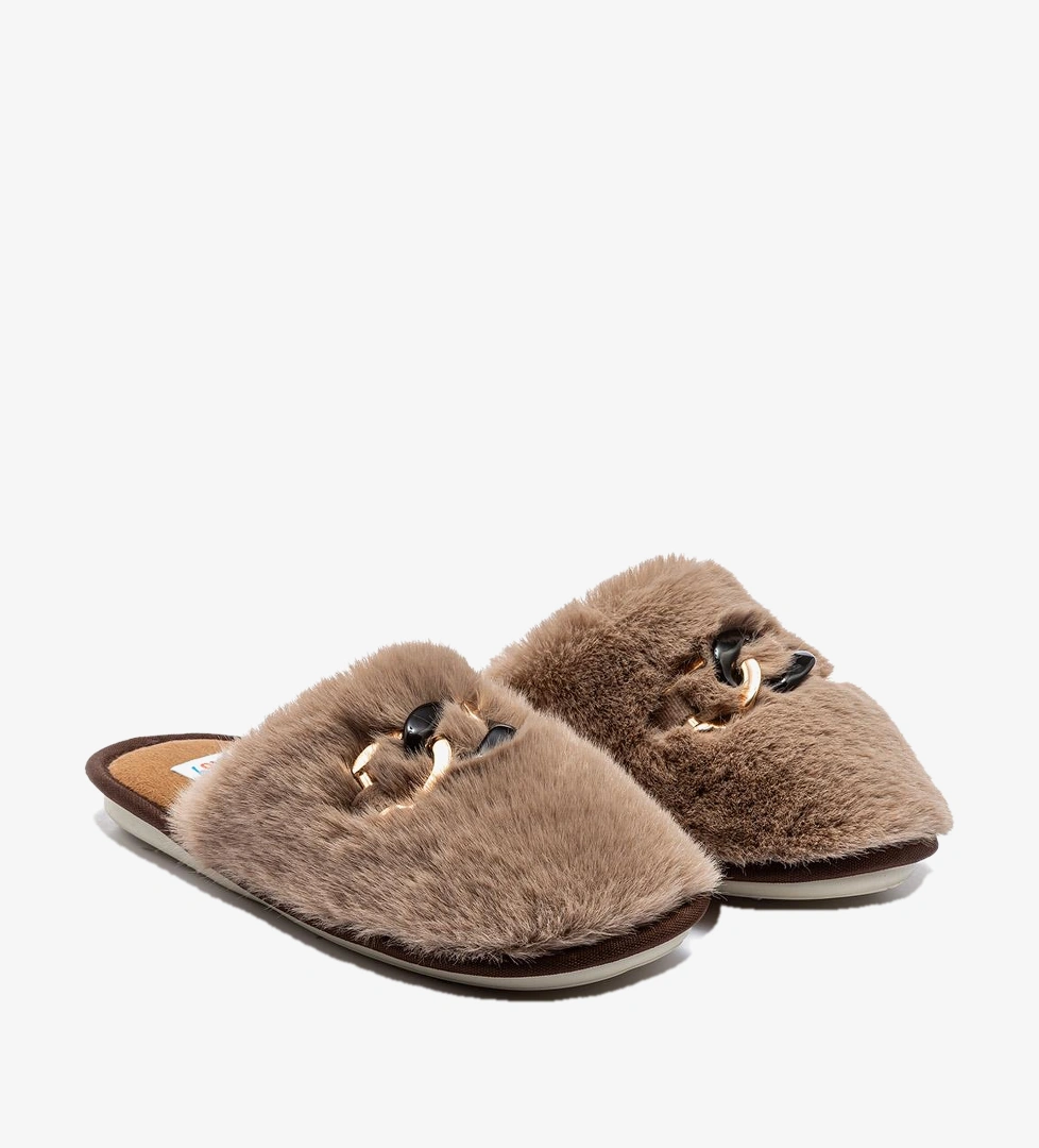 Twigy Bej Twigy Ev Kadın Terliği