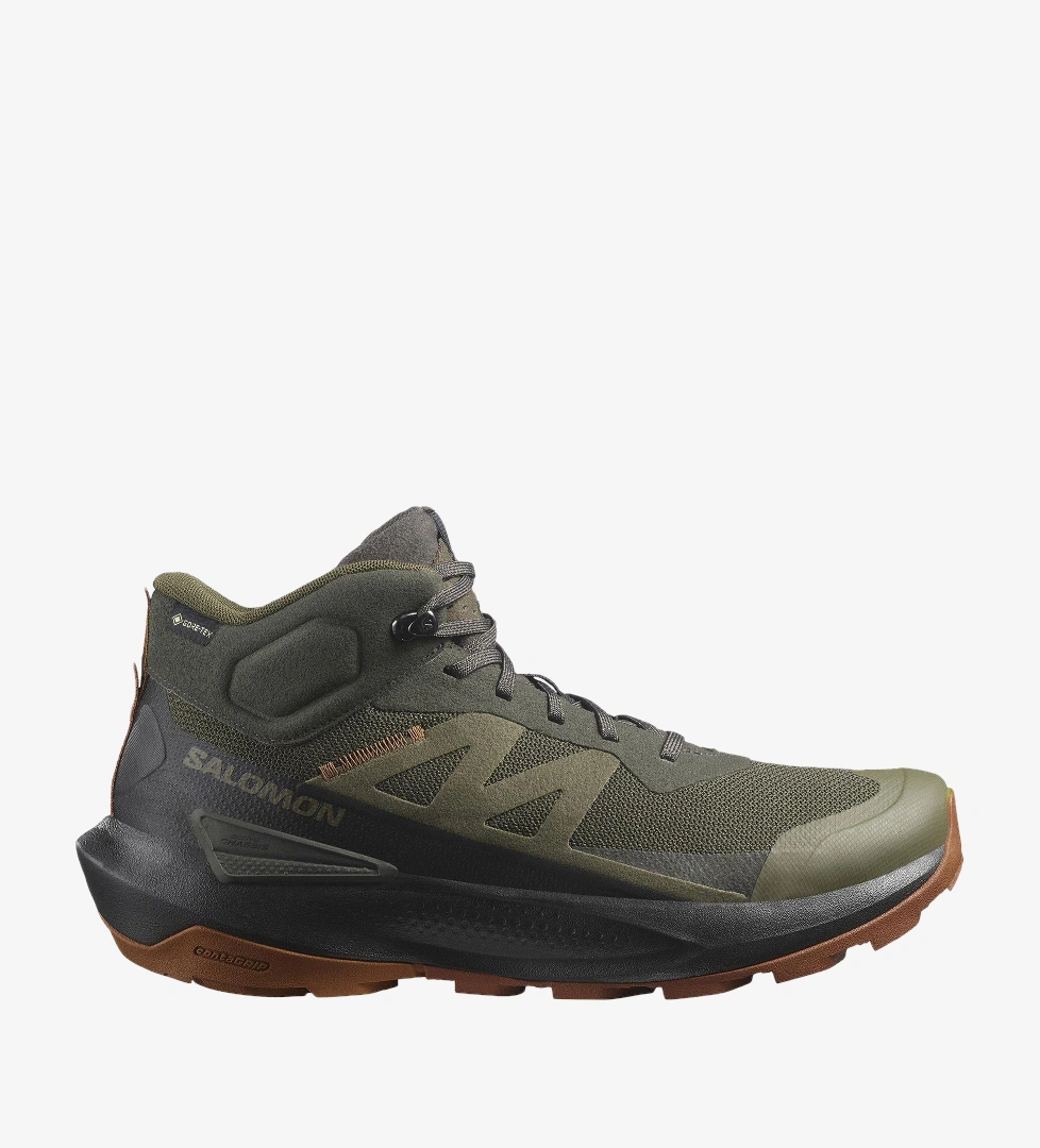 Salomon Elixir Activ Mid Gore-Tex Erkek Haki Bot