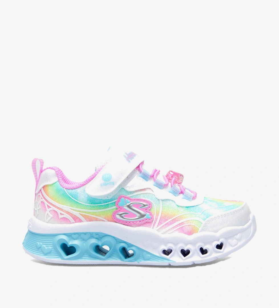 Skechers Flutter Heart Lights Groovy Swirl Çocuk Beyaz Spor Ayakkabı