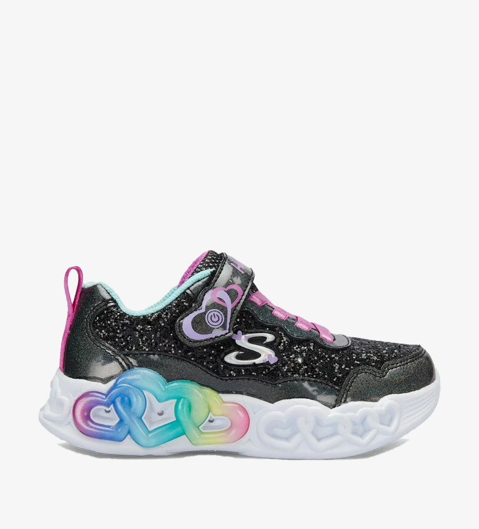Skechers Skechers Infinite Heart Lights Fresh Love Çocuk Siyah Işıklı Spor Ayakkabı FashFed'de! Siyah - 1. görsel