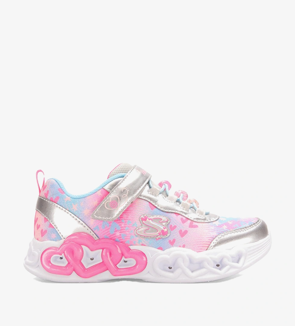 Skechers Infinite Heart Lights Heart Jewels Çocuk Gri Spor Ayakkabı