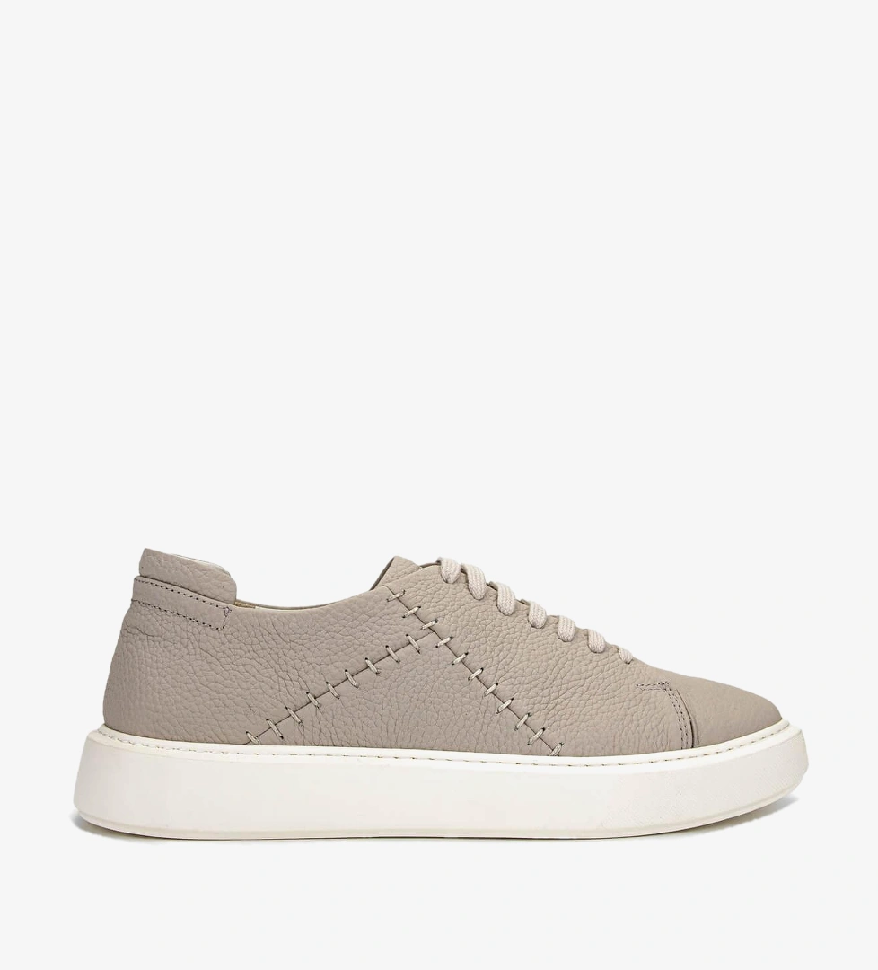 Tamer Tanca Erkek Hakiki Deri Bej Sneakers & Spor Ayakkabı