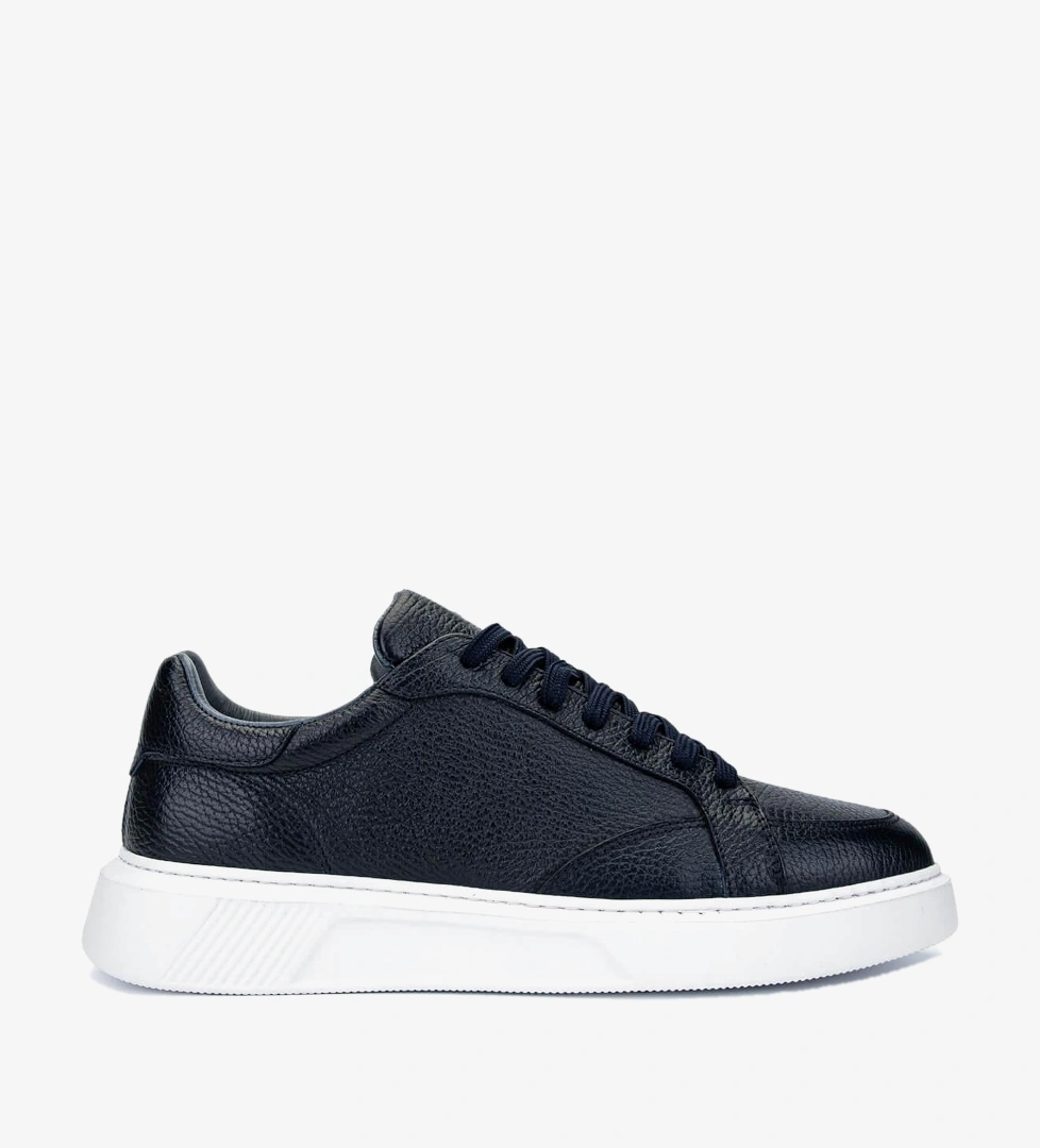 Tamer Tanca Erkek Hakiki Deri Lacivert Sneakers & Spor Ayakkabı