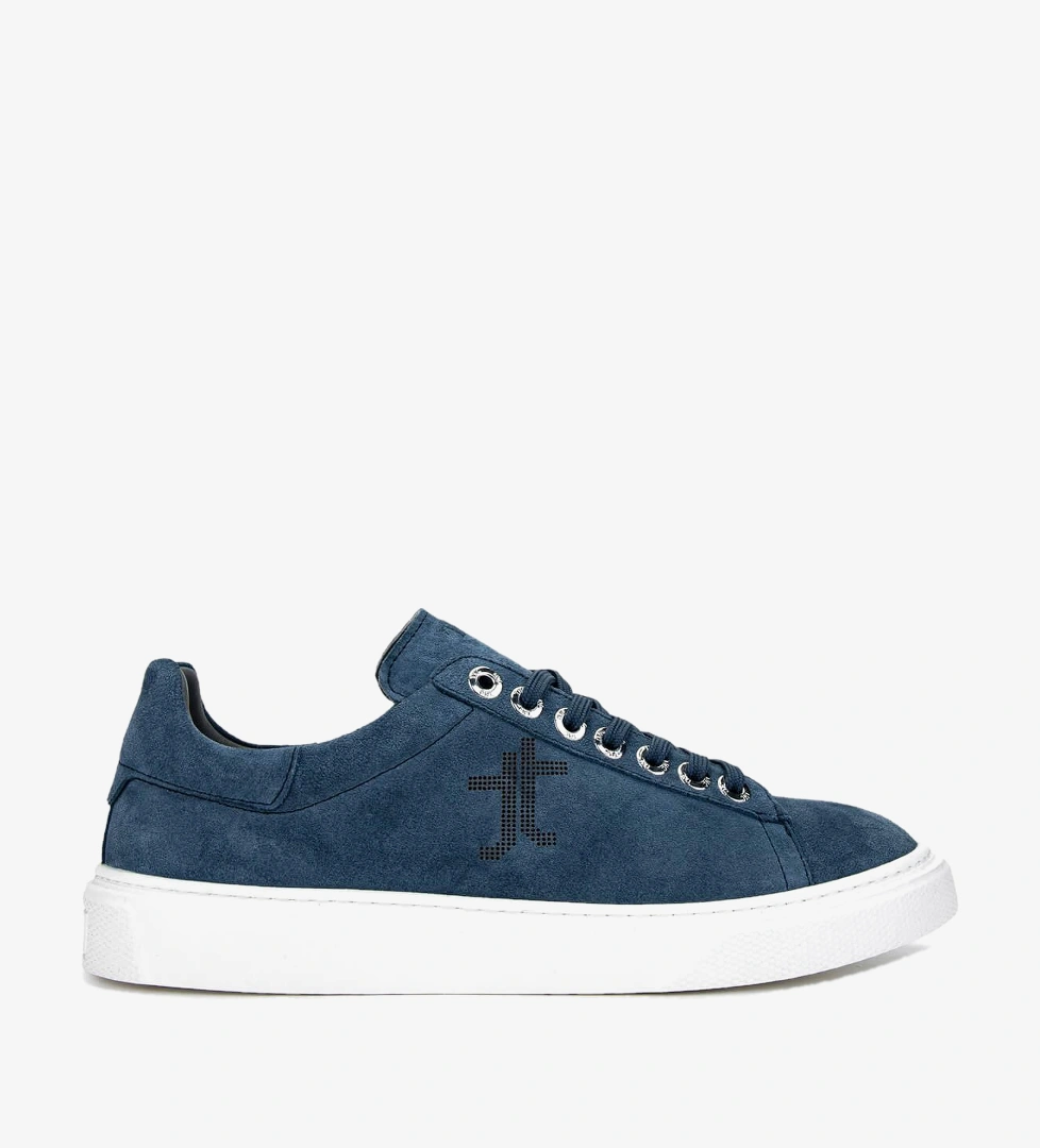 Tamer Tanca Erkek Hakiki Deri Mavi Sneakers & Spor Ayakkabı