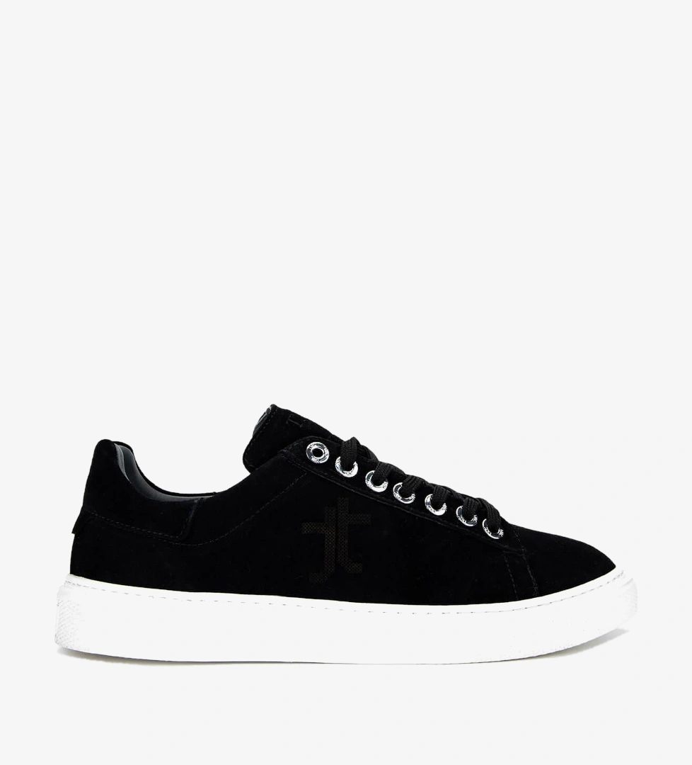 Tamer Tanca Erkek Hakiki Deri Siyah Süet Sneakers & Spor Ayakkabı