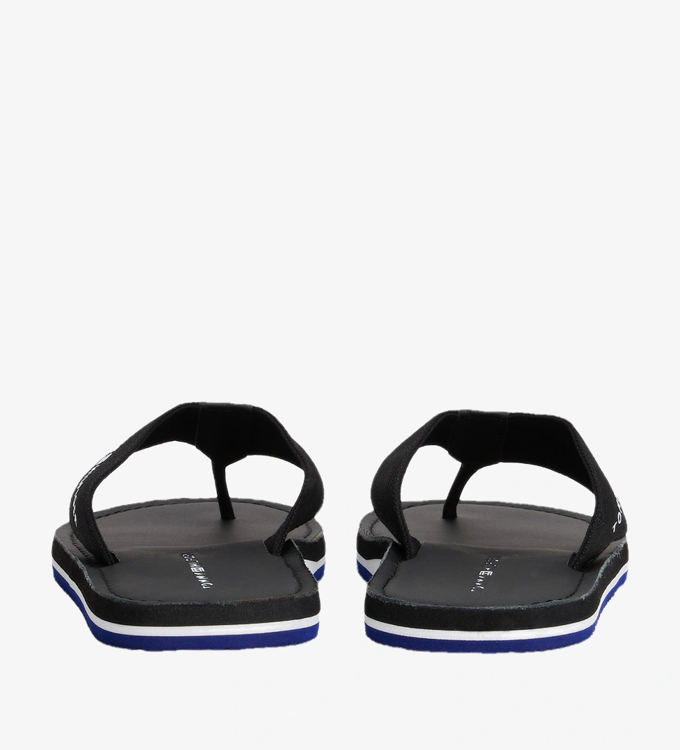 Tommy Hilfiger Leather Beach Erkek Siyah Terlik