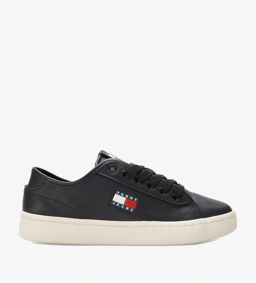 Tommy Jeans Court Low Kadın Siyah Spor Ayakkabı