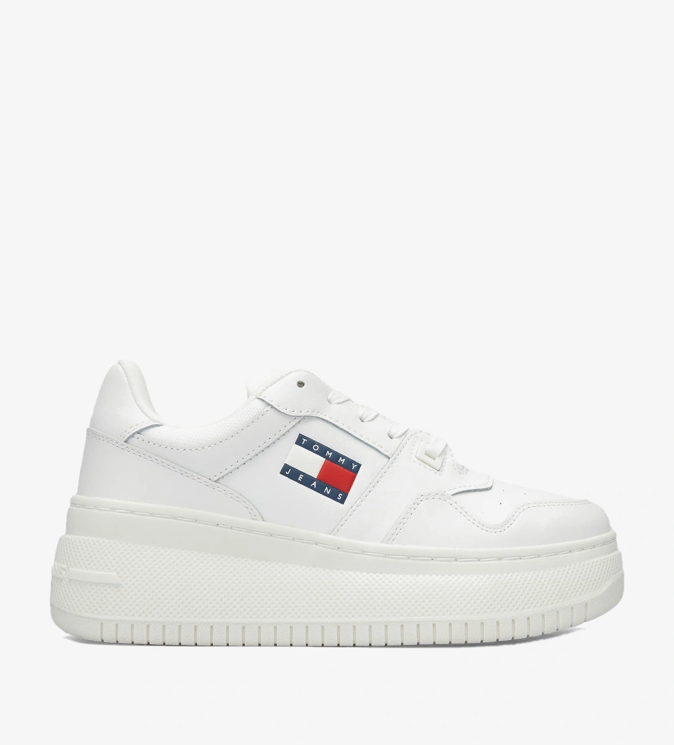 Tommy Jeans Retro Basket Platform Kadın Beyaz Spor Ayakkabı