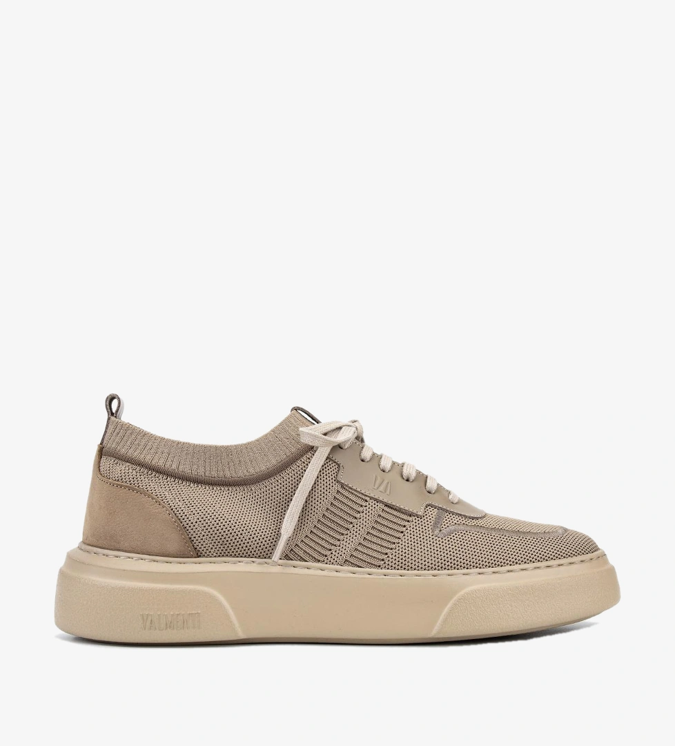 Valmenti Erkek Deri & Tekstil Bej Sneakers & Spor Ayakkabı