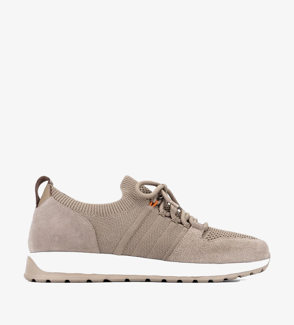 Valmenti Erkek Deri & Tekstil Bej Süet Sneakers & Spor Ayakkabı