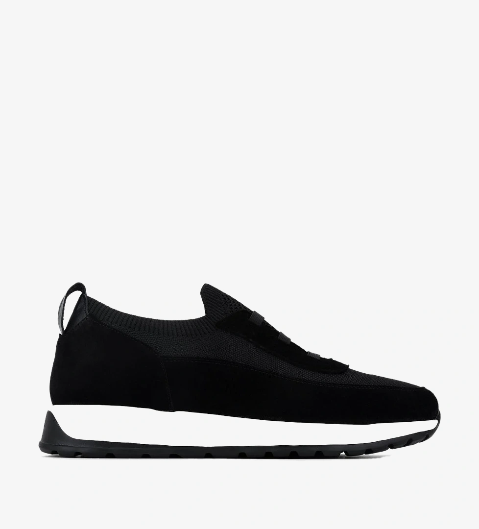 Valmenti Erkek Deri & Tekstil Siyah Sneakers & Spor Ayakkabı