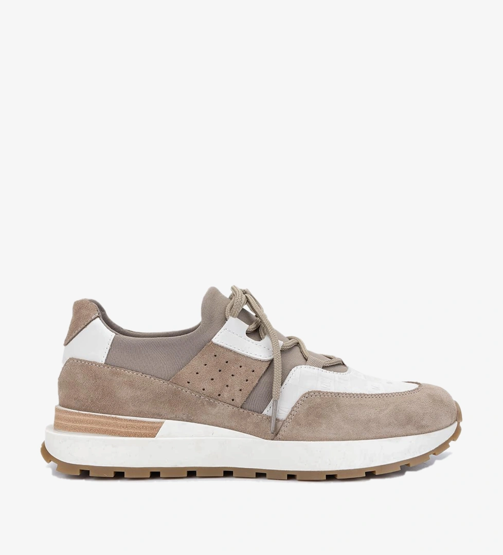 Valmenti Erkek Hakiki Deri Bej Sneakers & Spor Ayakkabı