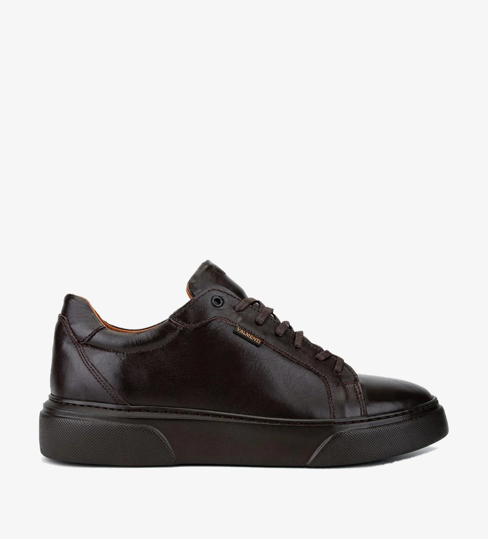 Valmenti Erkek Hakiki Deri Kahverengi Sneakers & Spor Ayakkabı