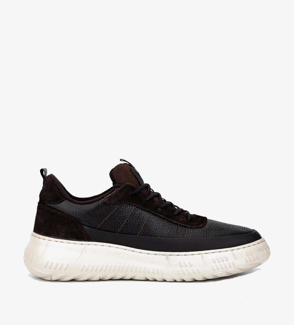 Valmenti Erkek Hakiki Deri Kahverengi Süet Sneakers & Spor Ayakkabı