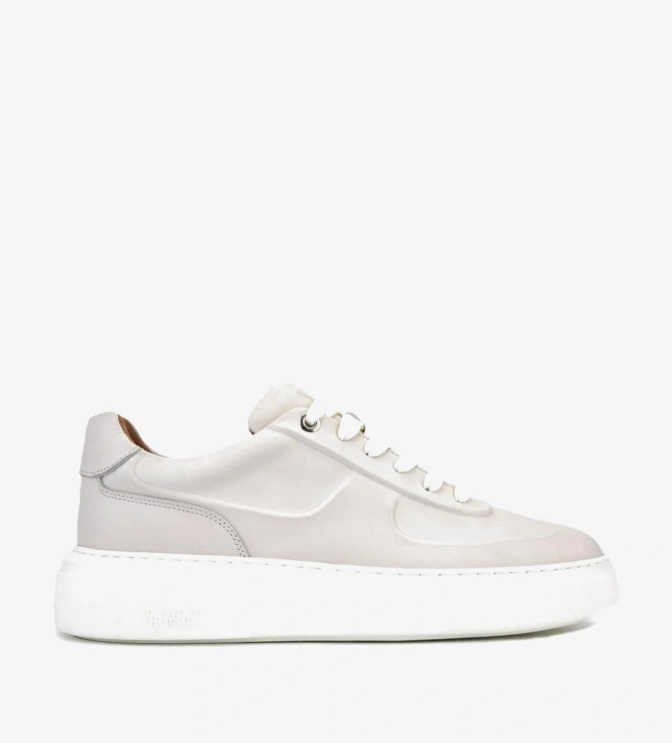 Valmenti Erkek Hakiki Deri Kırık Beyaz Sneakers & Spor Ayakkabı