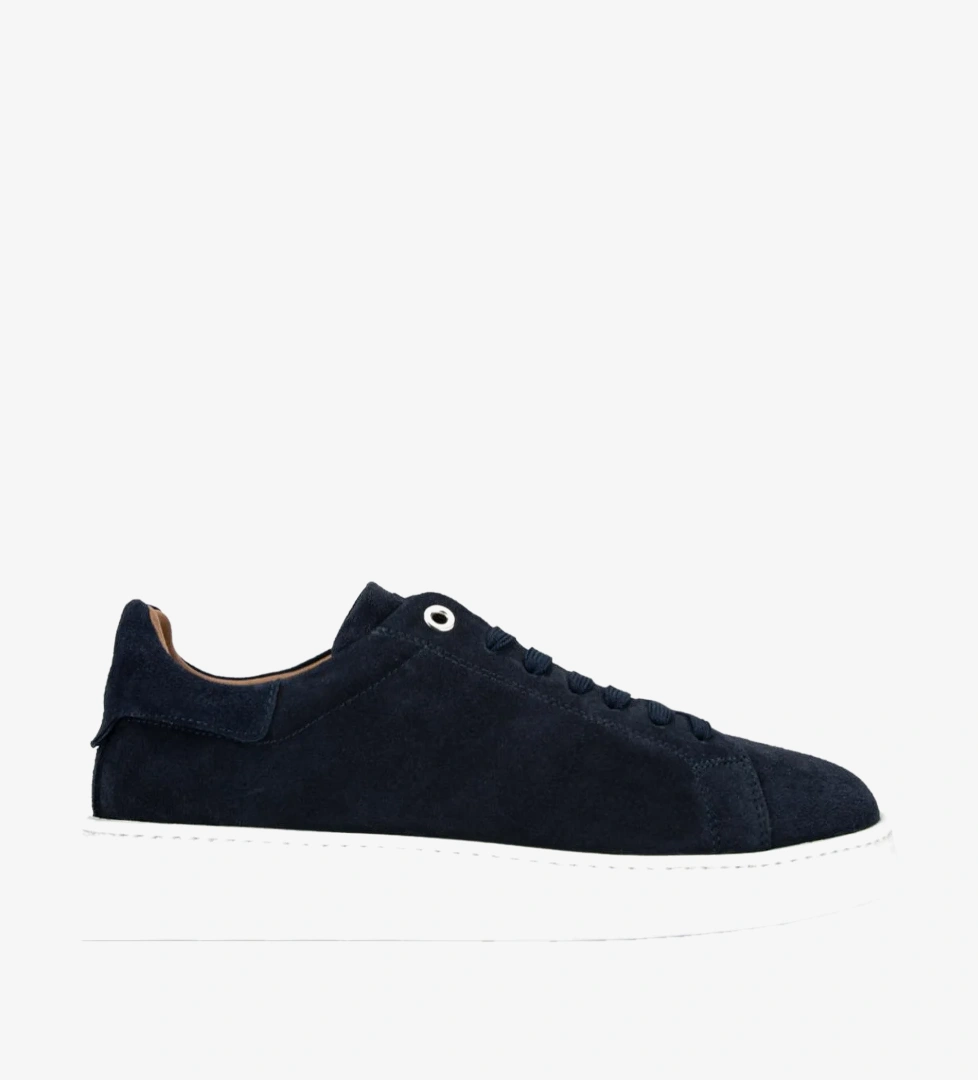 Valmenti Erkek Hakiki Deri Lacivert Süet Sneakers & Spor Ayakkabı