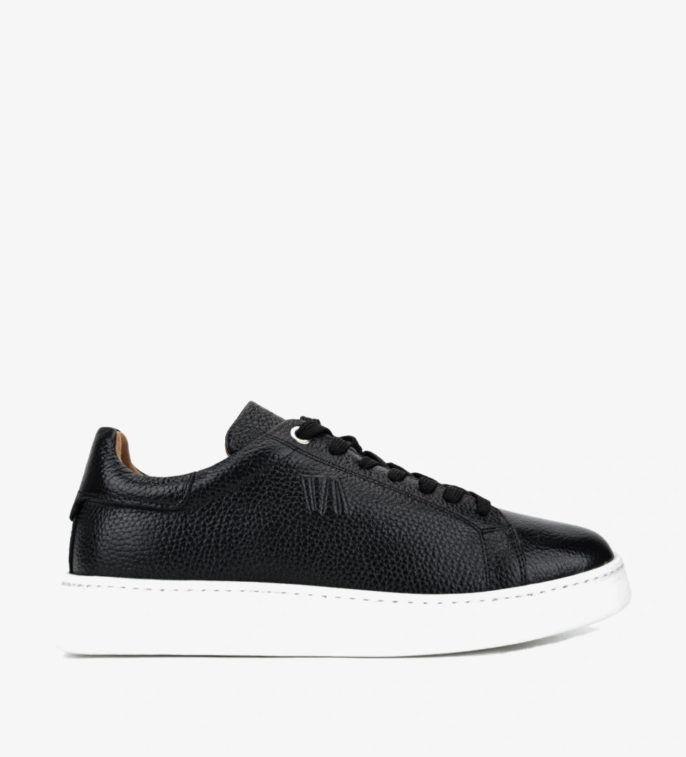 Valmenti Erkek Hakiki Deri Siyah Sneakers & Spor Ayakkabı