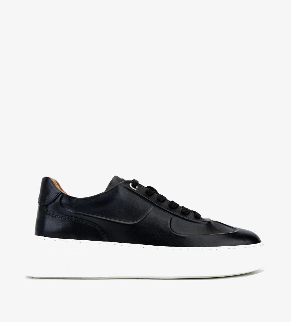 Valmenti Erkek Hakiki Deri Siyah Sneakers & Spor Ayakkabı