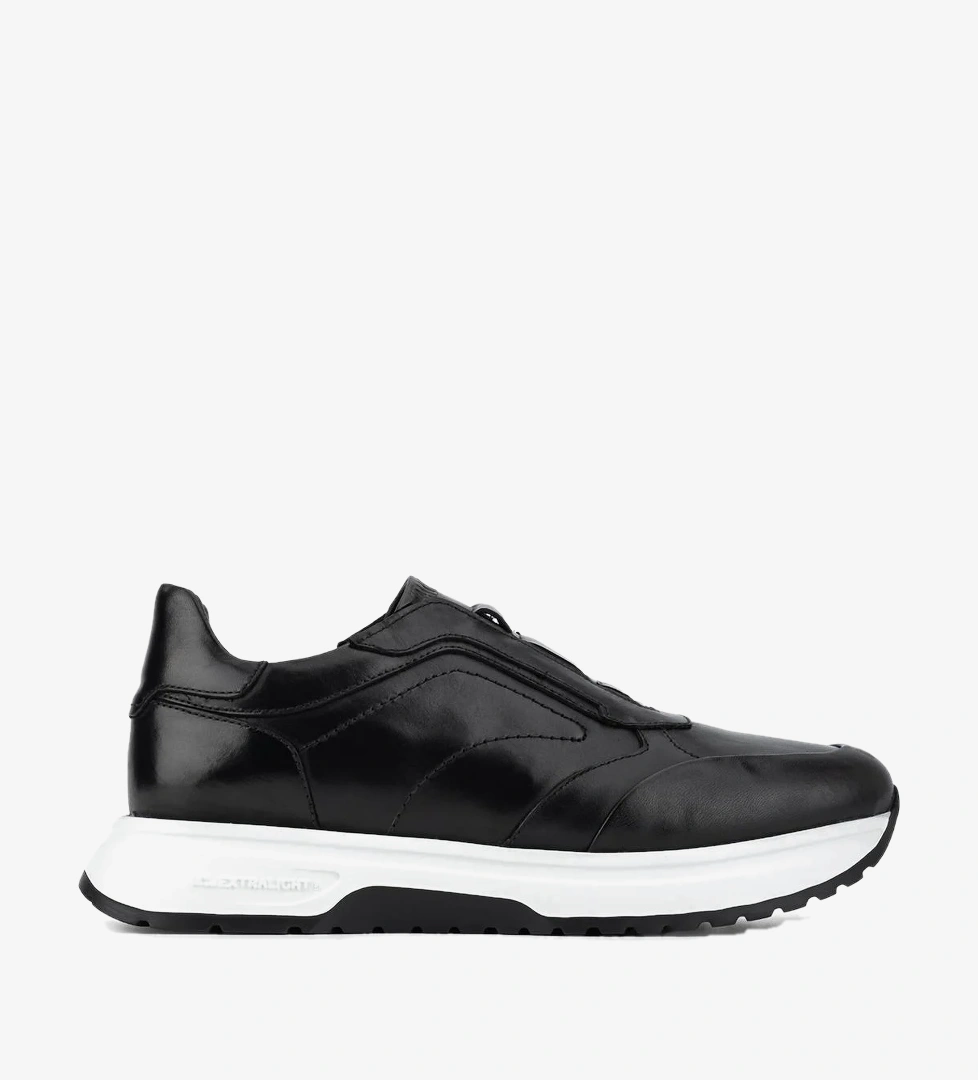 Valmenti Erkek Hakiki Deri Siyah Sneakers & Spor Ayakkabı
