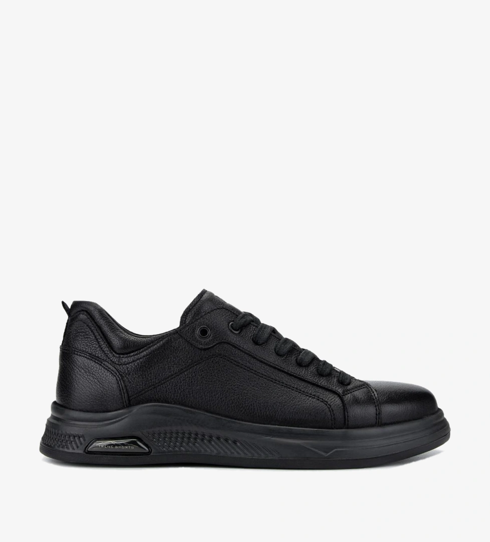 Valmenti Erkek Hakiki Deri Siyah Sneakers & Spor Ayakkabı