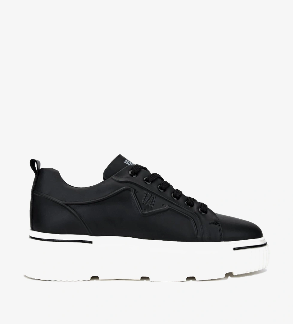Valmenti Erkek Hakiki Deri Siyah Sneakers & Spor Ayakkabı